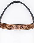 Bar H Equine Western Horse Genuine Leather Floral Carved Tack Set Tan