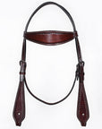 Bar H Equine Western Genuine Leather Horse Tack Set Dark Brown