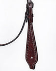 Bar H Equine Western Genuine Leather Horse Tack Set Dark Brown