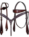 Bar H Equine Western Genuine Leather Horse Tack Set Dark Brown