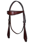 Bar H Equine Western Genuine Leather Horse Tack Set Dark Brown