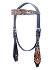 Bar H Equine Horse Genuine Leather Floral Carved Tack Set Brown