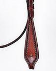 Bar H Equine Western Leather Headstall & Breast Collar Dark Brown