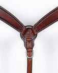 Bar H Equine Western Leather Headstall & Breast Collar Dark Brown