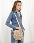 American Darling Canteen Hand Tooled Genuine Leather Women Bag Western Handbag Purse