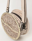 American Darling Canteen Hand Tooled Genuine Leather Women Bag Western Handbag Purse