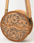 American Darling Canteen Hand Tooled Genuine Leather Women Bag Western Handbag Purse