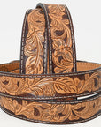 BAR H EQUINE Western Genuine Leather Men And Women Belt Floral