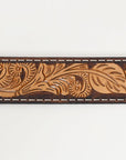 BAR H EQUINE Western Genuine Leather Men And Women Belt Floral