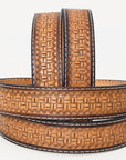 BAR H EQUINE Western Genuine Leather Men And Women Belt Basket