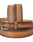BAR H EQUINE Western Genuine Leather Men And Women Belt Basket