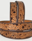 BAR H EQUINE Western Genuine Leather Men And Women Belt Floral