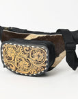 Ohlay Bags OHG185B FANNY PACK Hand Tooled Hair-on Genuine Leather women bag western handbag purse