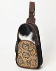Ohlay Bags OHG187 Sling Hand Tooled Hair-On Genuine Leather Women Bag Western Handbag Purse