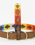 BAR H EQUINE Western Genuine Leather Dog Collar Embroidered