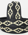 BAR H EQUINE Western Genuine Leather Men And Women Black Belt Embroidered White