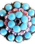 Western Screw Back Concho Turquoise Crystal Berry Horse Saddle Tack Belt