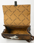 American Darling Adbg1465 Small Crossbody Hand Tooled Hair-On Genuine Leather Women Bag Western Handbag Purse