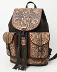 American Darling Adbg1468 Backpack Hand Tooled Hair-On Genuine Leather Women Bag Western Handbag Purse