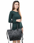 Tote Hand Tooled Genuine Leather women bag western handbag purse