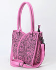Tote Hand Tooled Genuine Leather women bag western handbag purse