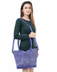 Tote Hand Tooled Genuine Leather women bag western handbag purse