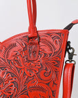 Tote Hand Tooled Genuine Leather women bag western handbag purse