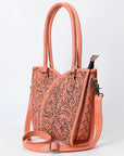 Tote Hand Tooled Genuine Leather women bag western handbag purse