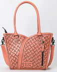 Tote Hand Tooled Genuine Leather women bag western handbag purse