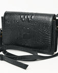 American Darling ADBG1193 Wallet Crocodile Embossed Genuine Leather Women Bag Western Handbag Purse