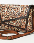 American Darling Adbga560 Cross Body I Hand Tooled Genuine Leather Women Bag Western Handbag Purse