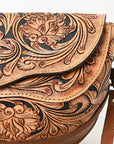 American Darling Adbga561 Small Crossbody Hand Tooled Genuine Leather Women Bag Western Handbag Purse