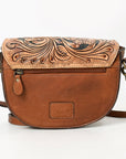 American Darling Adbga561 Small Crossbody Hand Tooled Genuine Leather Women Bag Western Handbag Purse