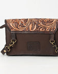 American Darling Clutch Hand Tooled Genuine Leather Women Bag Western Handbag Purse