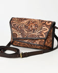 American Darling Clutch Hand Tooled Genuine Leather Women Bag Western Handbag Purse