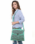 American Darling Adbgz841B Tote Hand Tooled Genuine Leather Women Bag Western Handbag Purse