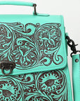American Darling Adbgz841B Tote Hand Tooled Genuine Leather Women Bag Western Handbag Purse