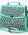American Darling Adbgz841B Tote Hand Tooled Genuine Leather Women Bag Western Handbag Purse