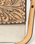 American Darling Adbgz843A Cross Body Hand Tooled Hair-On Genuine Leather Women Bag Western Handbag Purse