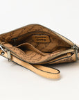 American Darling Adbgz844A Wristlet Hand Tooled Genuine Leather Women Bag Western Handbag Purse
