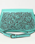 American Darling Adbgz845B Cross Body I Hand Tooled Genuine Leather Women Bag Western Handbag Purse