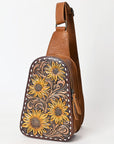 American Darling Sling Hand Tooled Genuine Leather Women Bag Western Handbag Purse