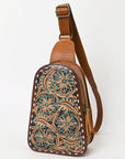 American Darling Sling Hand Tooled Genuine Leather Women Bag Western Handbag Purse