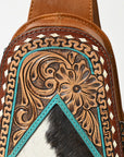 American Darling Sling Hand Tooled Genuine Leather Women Bag Western Handbag Purse