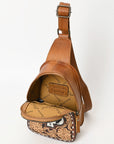 American Darling Sling Hand Tooled Genuine Leather Women Bag Western Handbag Purse