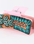 Beautifully Hand Tooled Women Ladies Hair Band Clip Clutcher