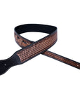 Hilason American Western Floral Hand Tooled Genuine Leather Guitar Strap