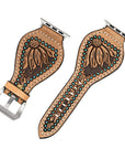 American Darling Floral Hand Tooled I watch Men Women Genuine Leather