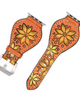 American Darling Floral Hand Tooled I watch Men Women Genuine Leather