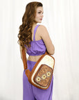 American Darling Sling Hand Tooled Saddle Blanket Genuine Leather women bag western handbag purse
